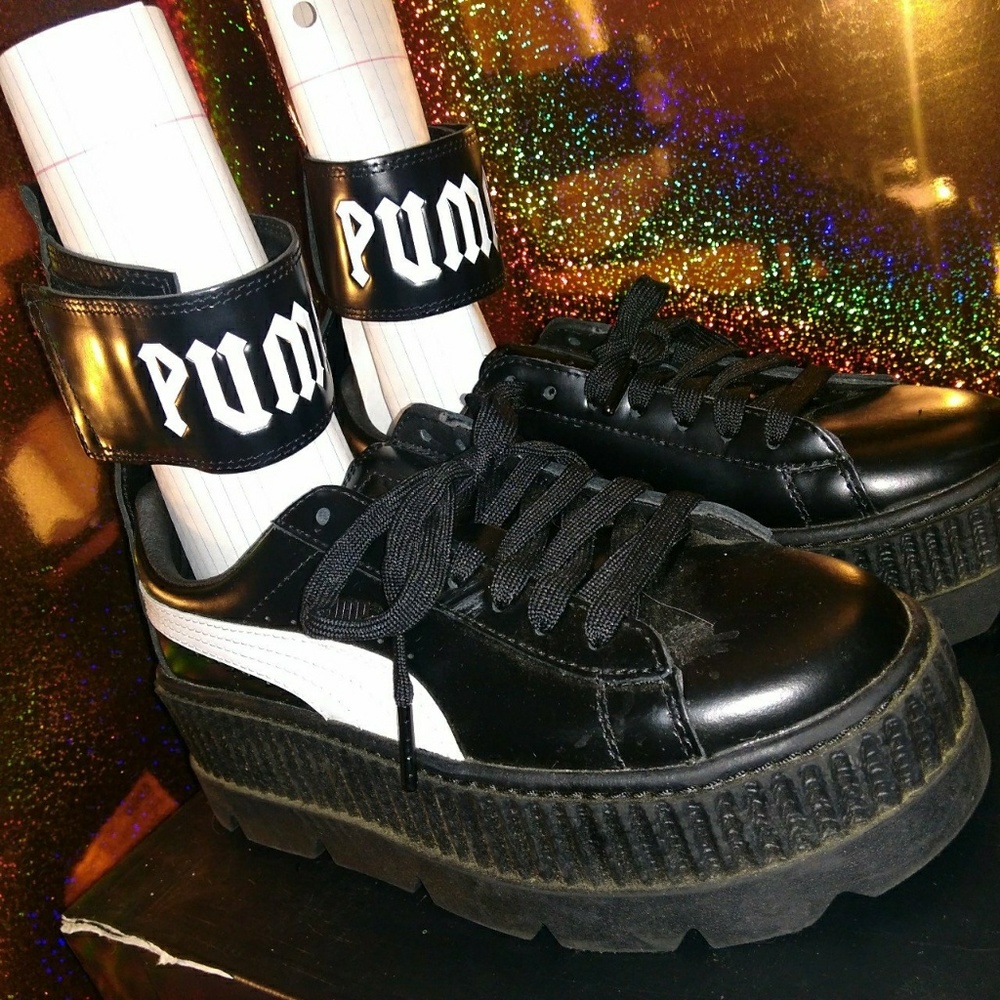 Fenty  x Puma leather platform creepers with ankle